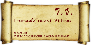 Trencsánszki Vilmos névjegykártya