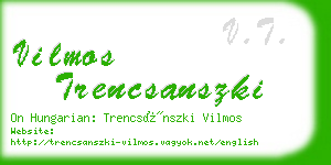 vilmos trencsanszki business card
